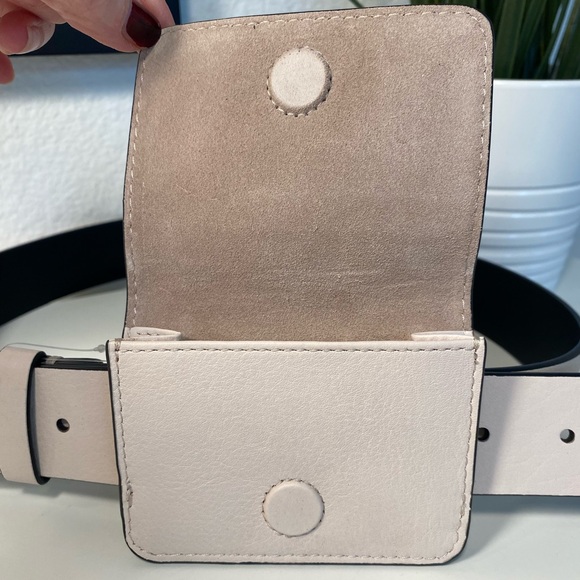 NWT ALLSAINTS Leather Belt With Detachable Card Holder - Picture 5 of 9